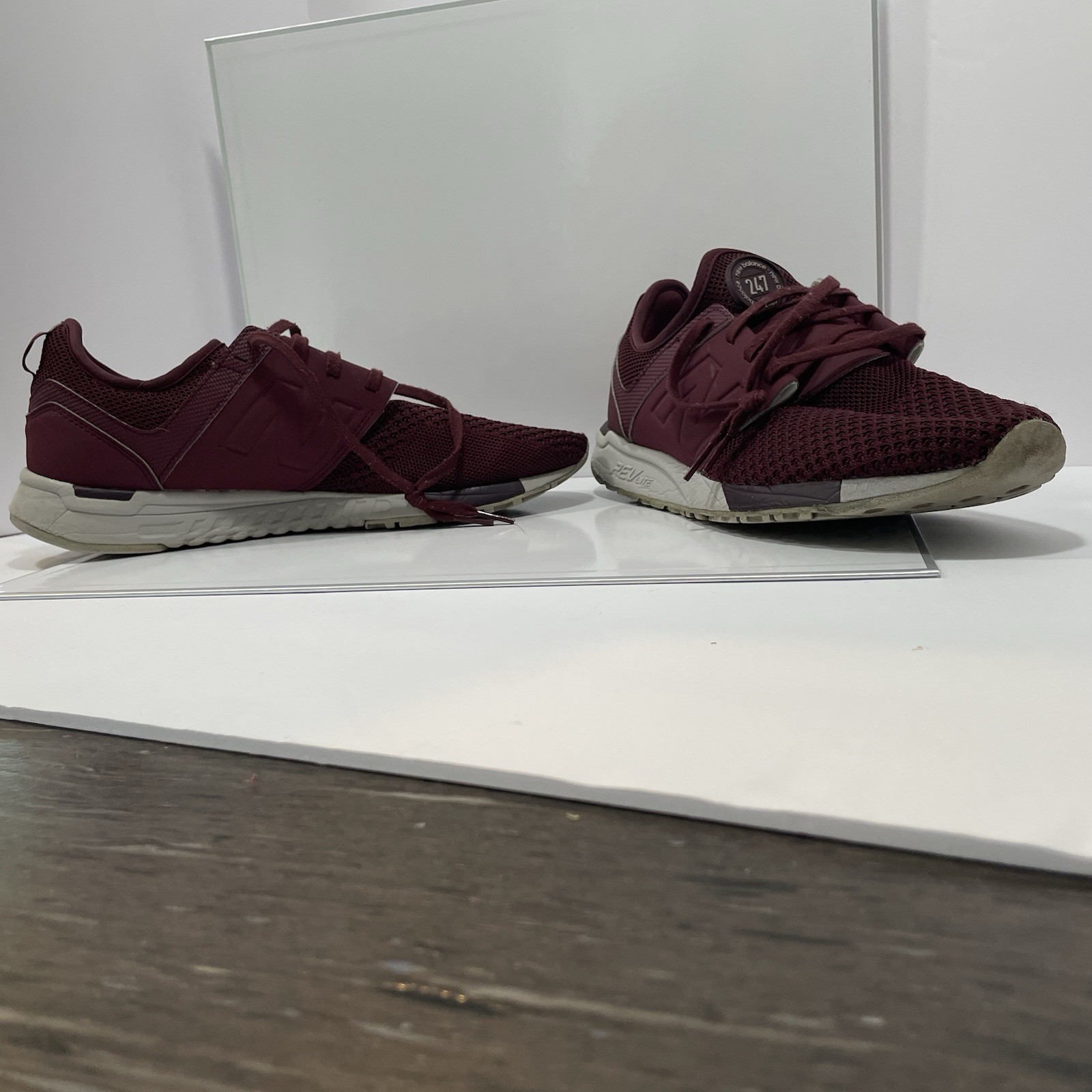 New Balance 247 REV Lite Maroon LaceUp Sneakers. Size 10.5. Pre-owned