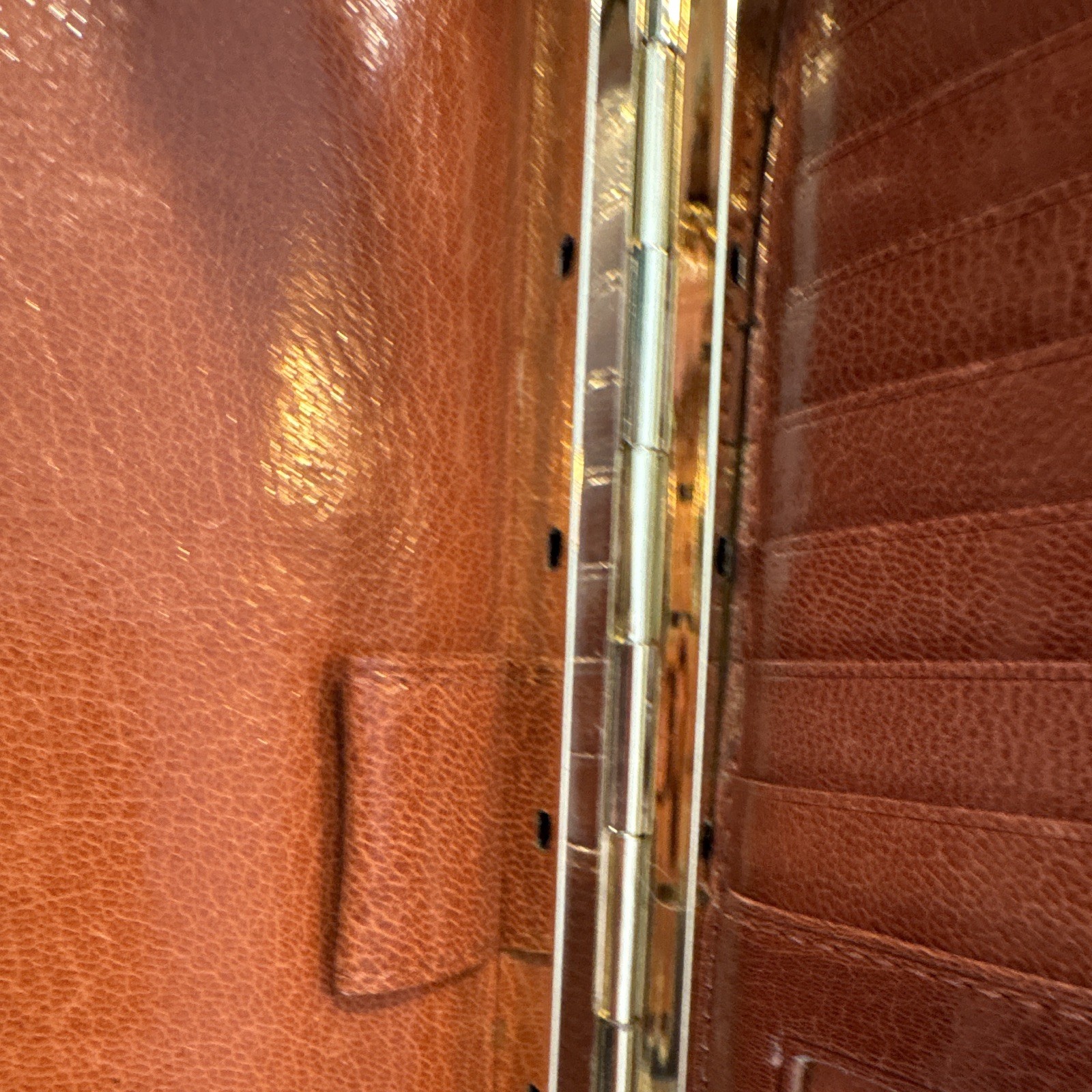 Etienne Aigner Brown Crocodile Wallet Zip Coin Pocket ID Window Credit Card