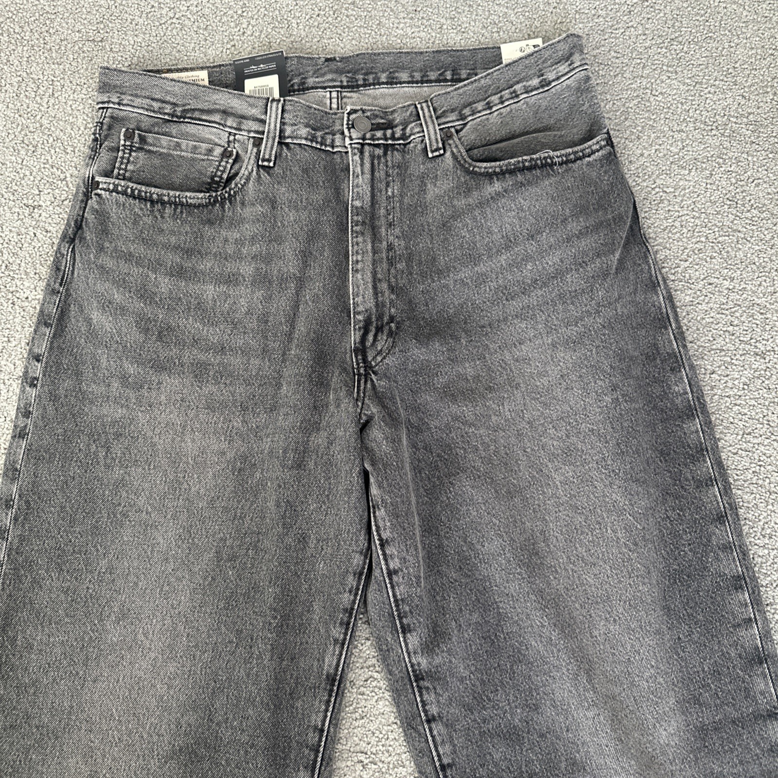Levi ‘s Premium Men’s 578 Baggy Throughout Denim Jeans Sz. 36Wx32 Gray New