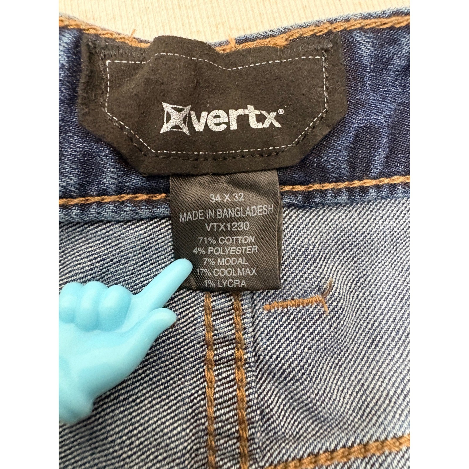 Vertx Defiance Tactical Jeans Mens 34×32 Dark Stonewash Coolmax VTX1230 NEW