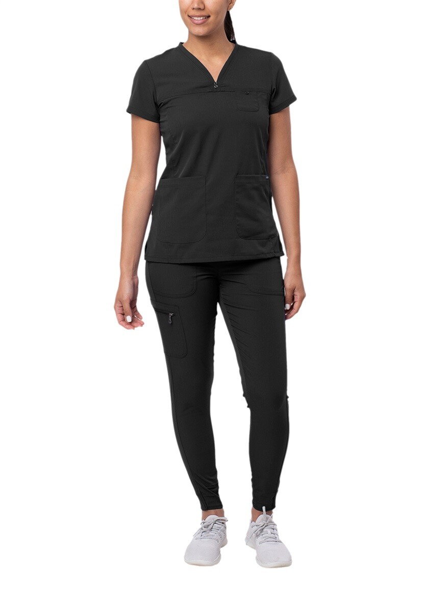 Adar Pro Movement Booster Women Sweetheart V-Neck Scrub Top & Scrub Pants