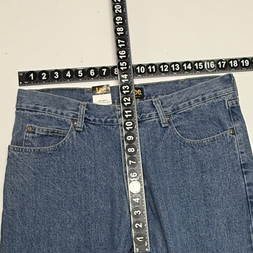 Lee Jeans Mens Measures 35×36 Tag Sz 35×34 Blue Relaxed Straight Stone Wash