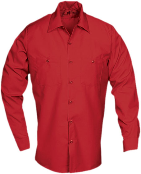 Work Shirts Industrial Uniform Two Pockets Long Sleeve REED Polyester/Cotton