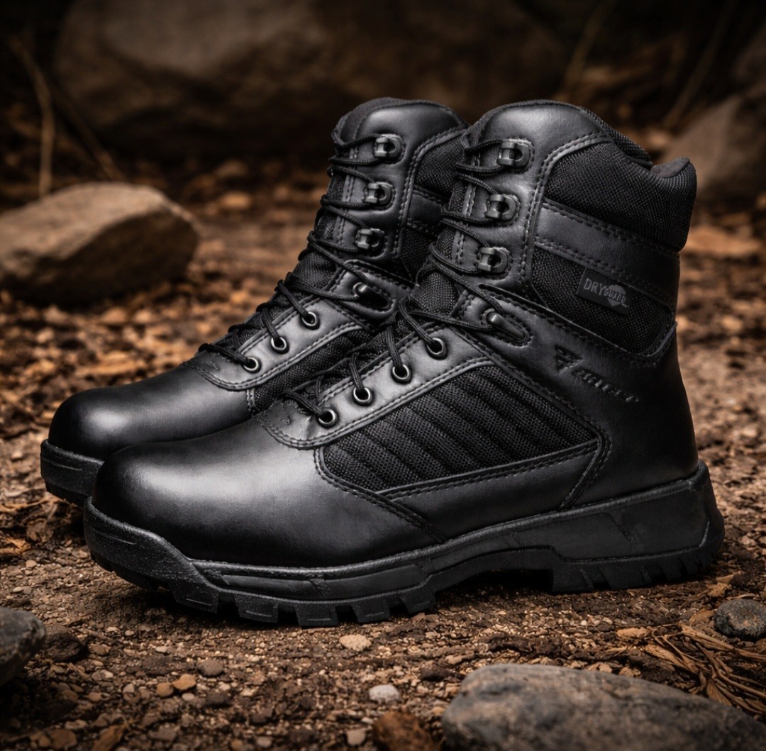 Bates Tactical Sport 2 Boots Mens 8.5 EW Black DryGuard Waterproof Side Zip Duty