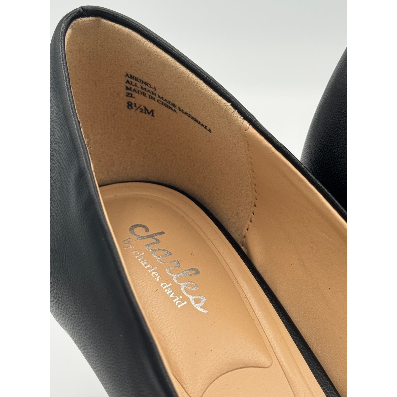 Charles by Charles David Abrino-1 Black Pointed Toe Pumps Heels Womens 8.5M
