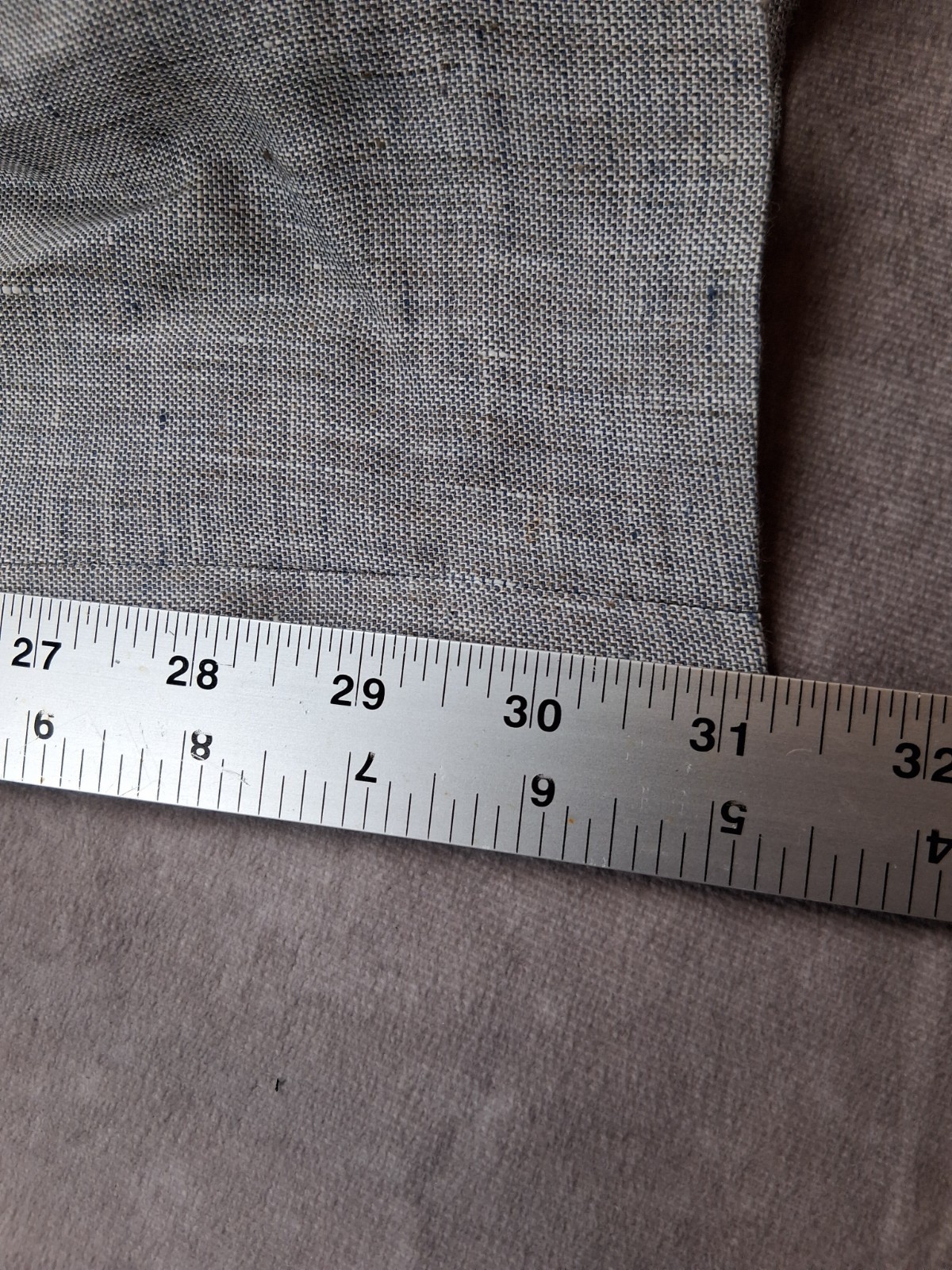 Murano Baird Mcnutt Linen Pants Men 32×32 Fit Gray Flat Front Slim Fit Trousers*