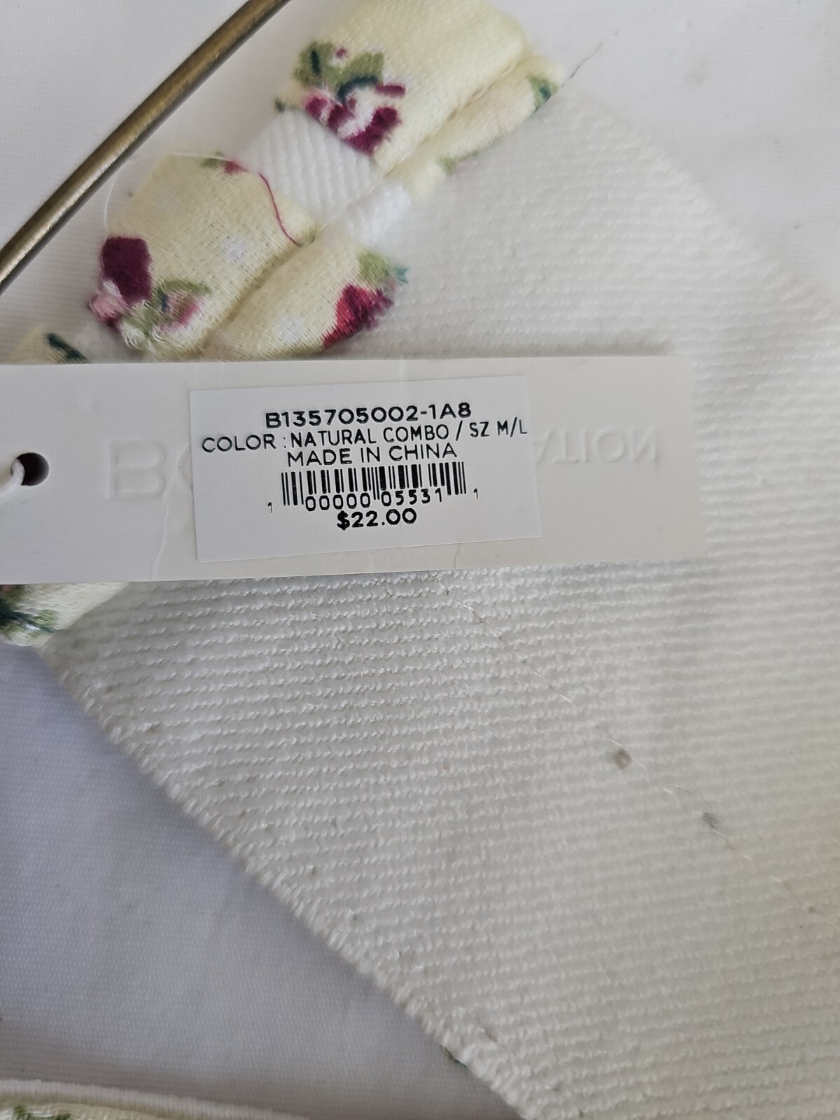 BCBGeneration Belt Wide Waist Flower Pattern Elasticated Stretch Size M/L