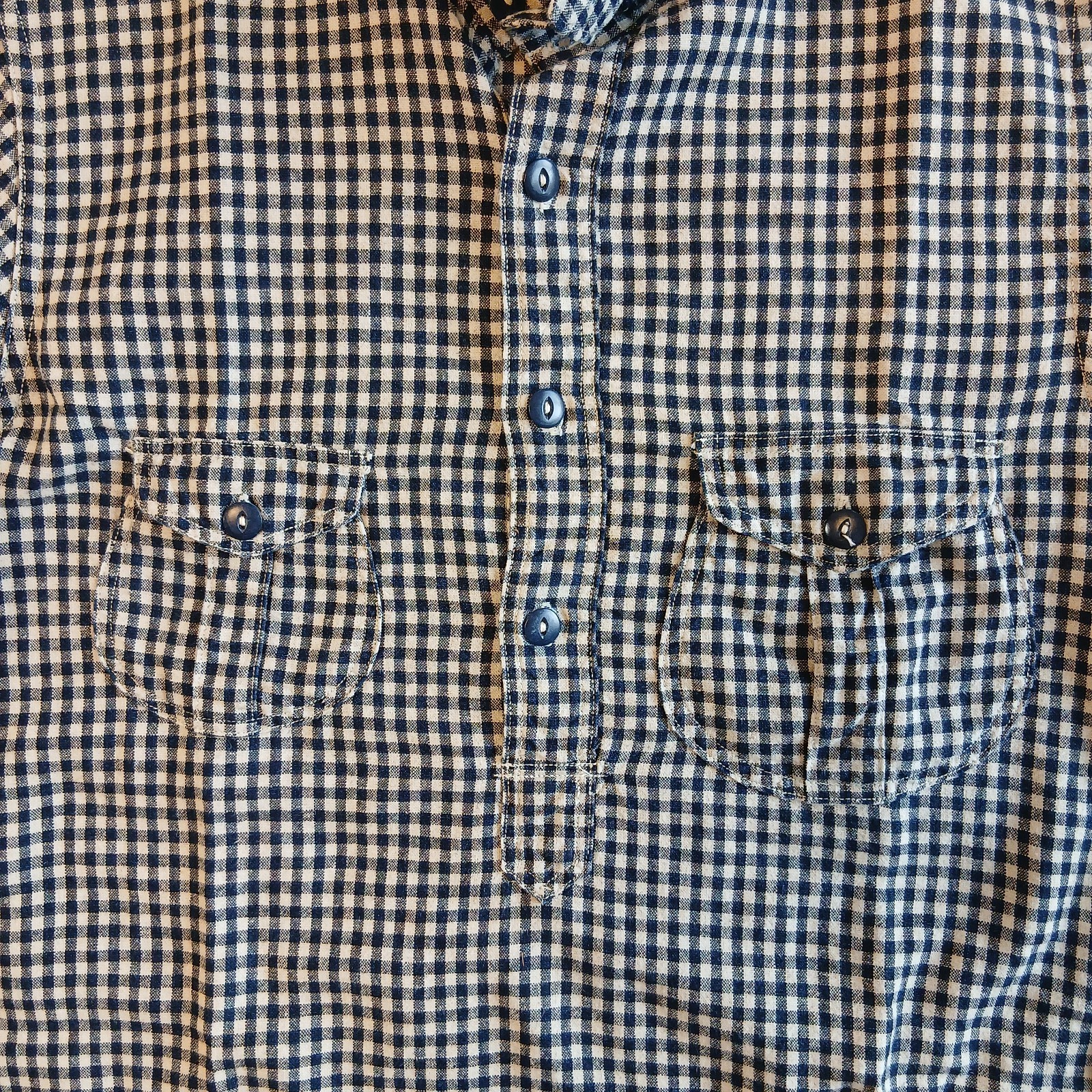 Freewheelers 1223005 Locomotive Fireman Shirt 15 G.F.Stifel Indigo Check Japan