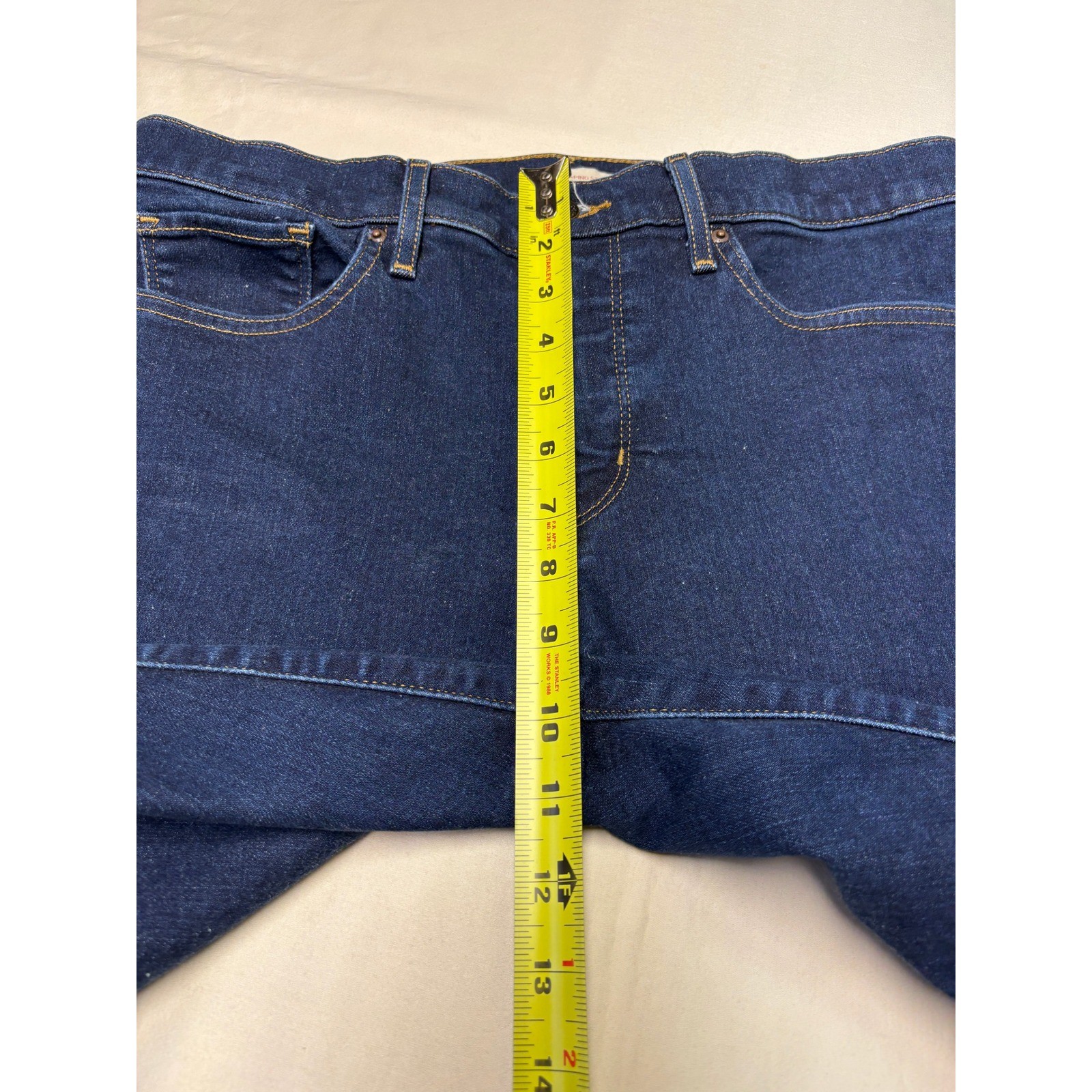 Levi Strauss Premium Big E 314 Shaping Straight Dark Denim Jeans Women 33X31