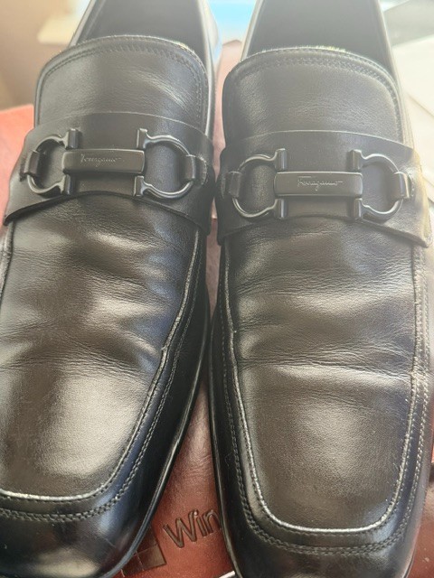 Salvatore Ferragamo Men’s Leather Gancini Bit Loafers Size 11.5 D Made In Italy