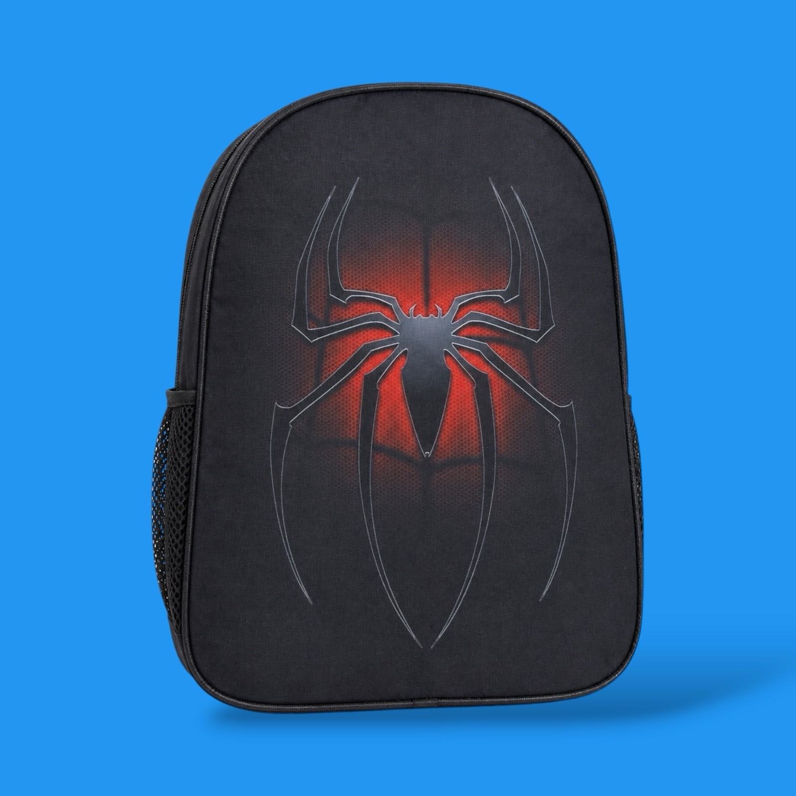 Spider Logo Print Travel Laptop Black Backpack 16.5”x12.75”