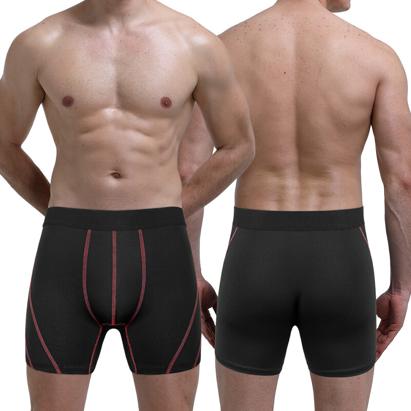5 Pack Compression Boxer Shorts Men Sport Athletic Workout Running Underwear US
