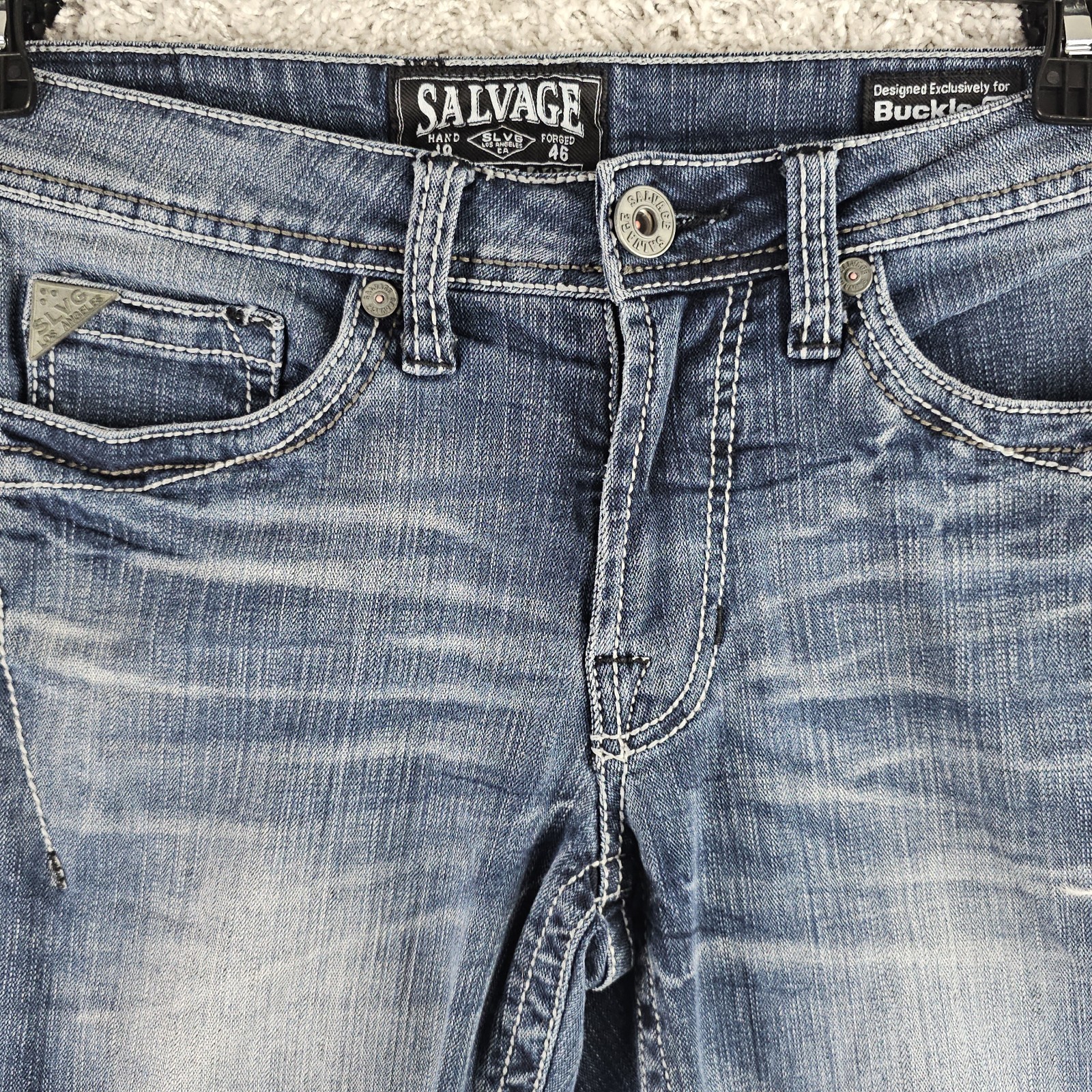 Buckle Salvage Jeans Mayhem Regular Bootcut Fit Dark Wash Denim Mens 29S 31×29