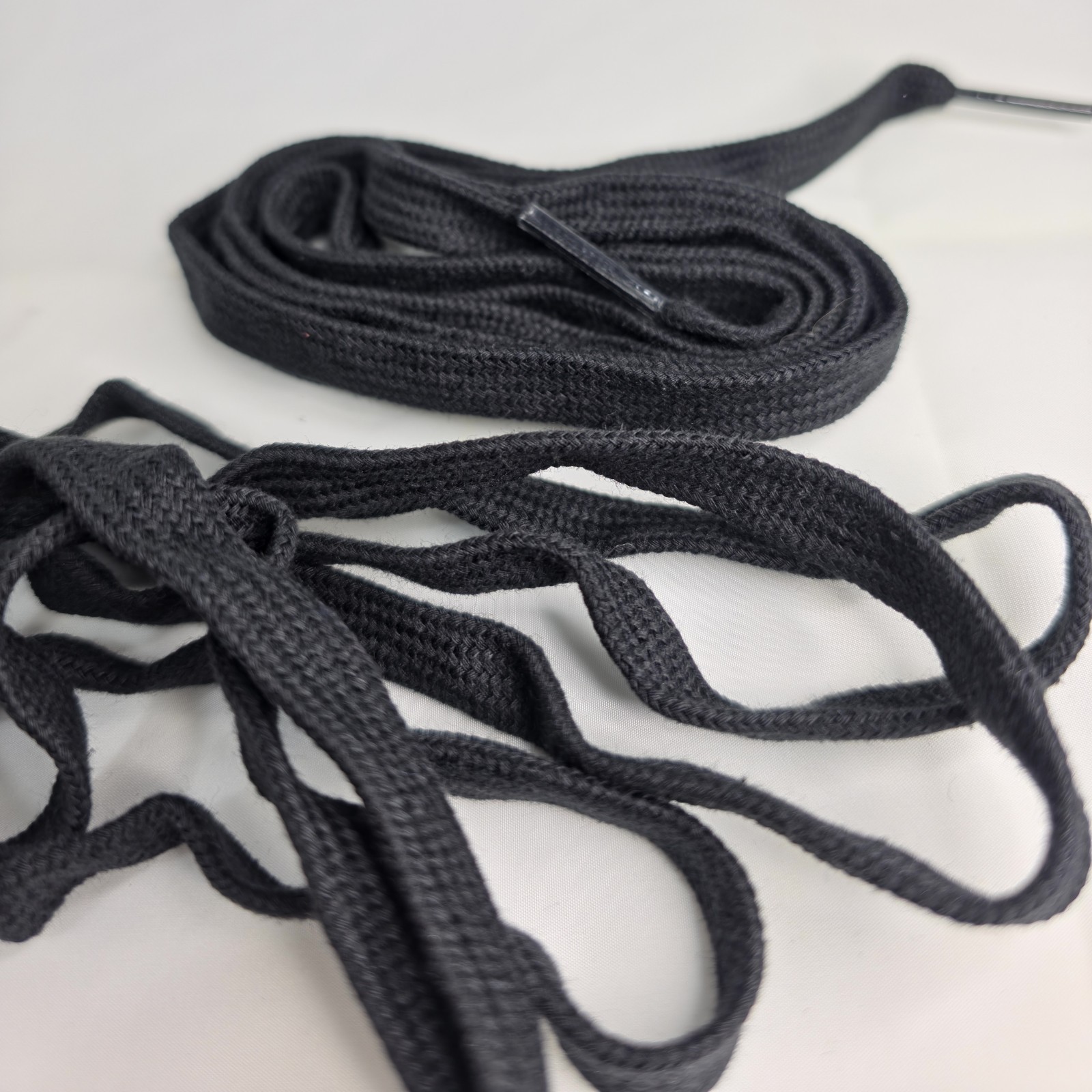 Dior Black Flat Shoelaces 58″ x 1cm Pair Wide Replacement Shoe Laces