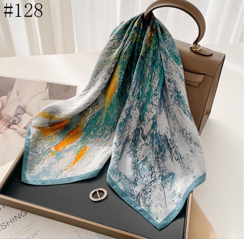 100% Mulberry Silk 27″ Square Scarf Women Neckerchief Wrap Multiple styles