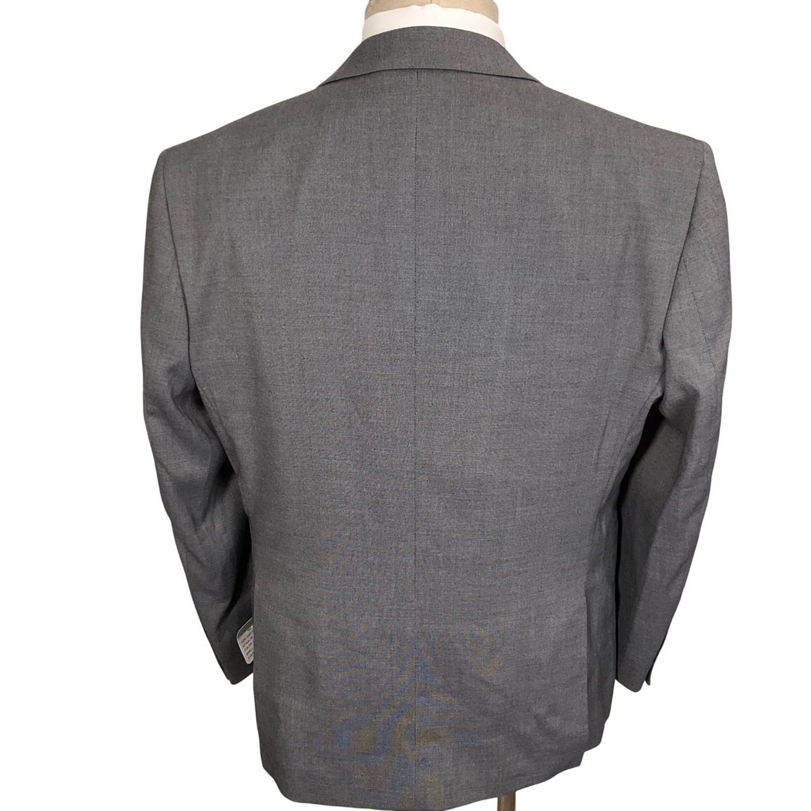 Lineage Suit Mens 40S 34W Charcoal Andrew Double Breasted Modern Fit Unhemmed