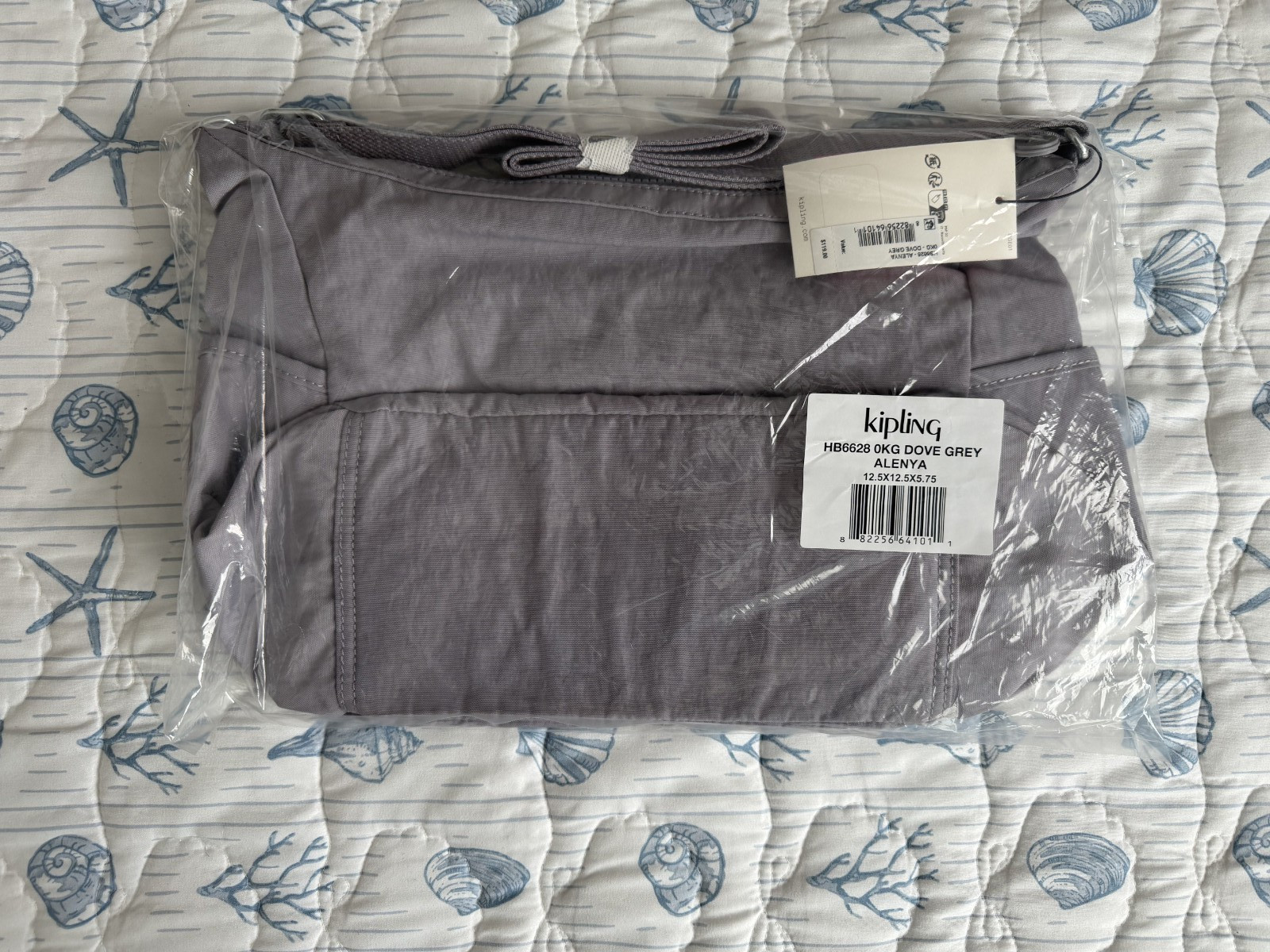 Kipling Alenya Crossbody Bag – DOVE GRAY – Nylon Everyday Travel Purse BRAND NEW