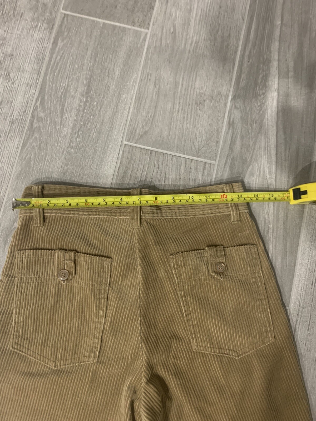 VTG 70s Sears put on shop bell bottom Corduroy Retro hippie flare pants 28×30
