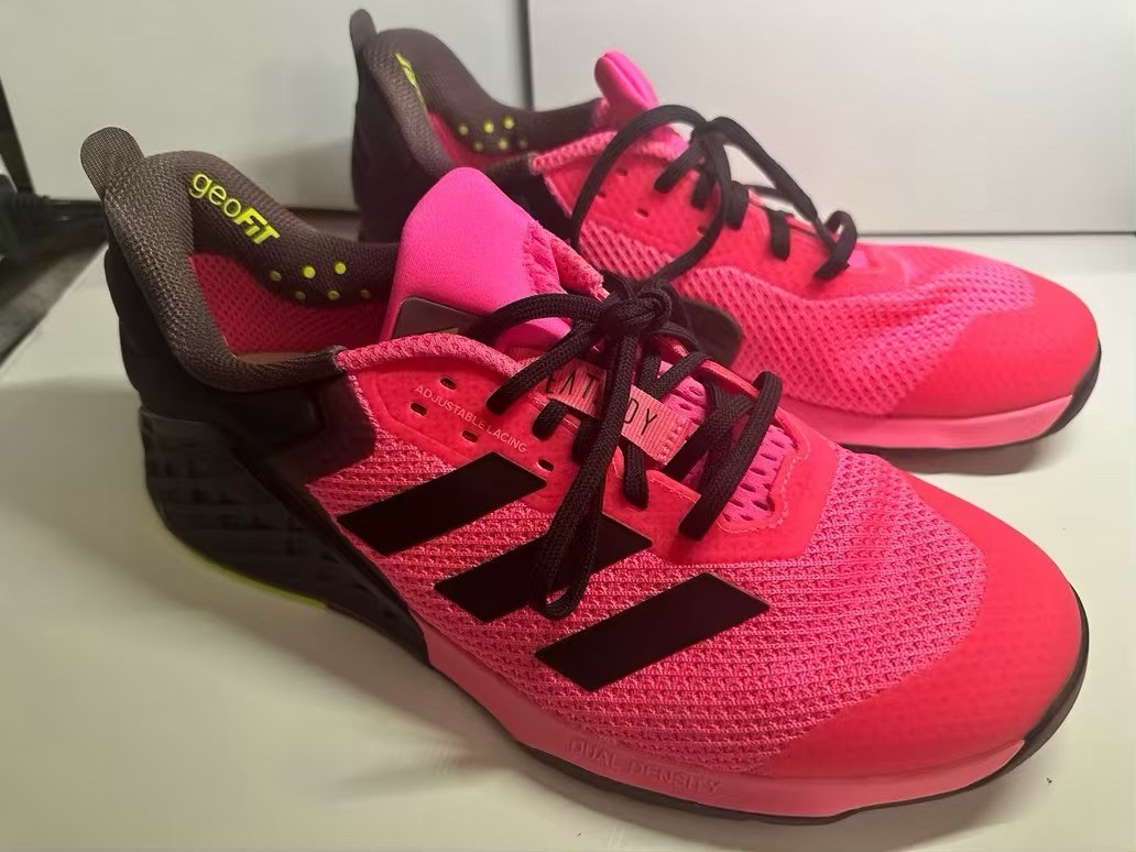 adidas Dropset 4 Training Shoes Lucid Pink/Aurora Onix/Core Black -size 12