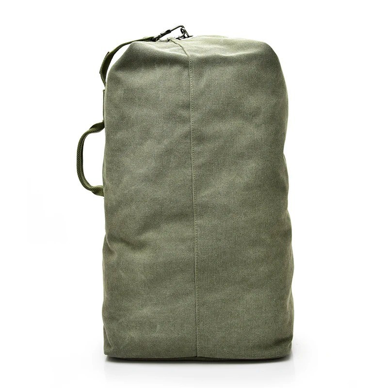 Canvas Luggage Bag Backpack Men Bucket Camping Travel Shoulder Rucksack