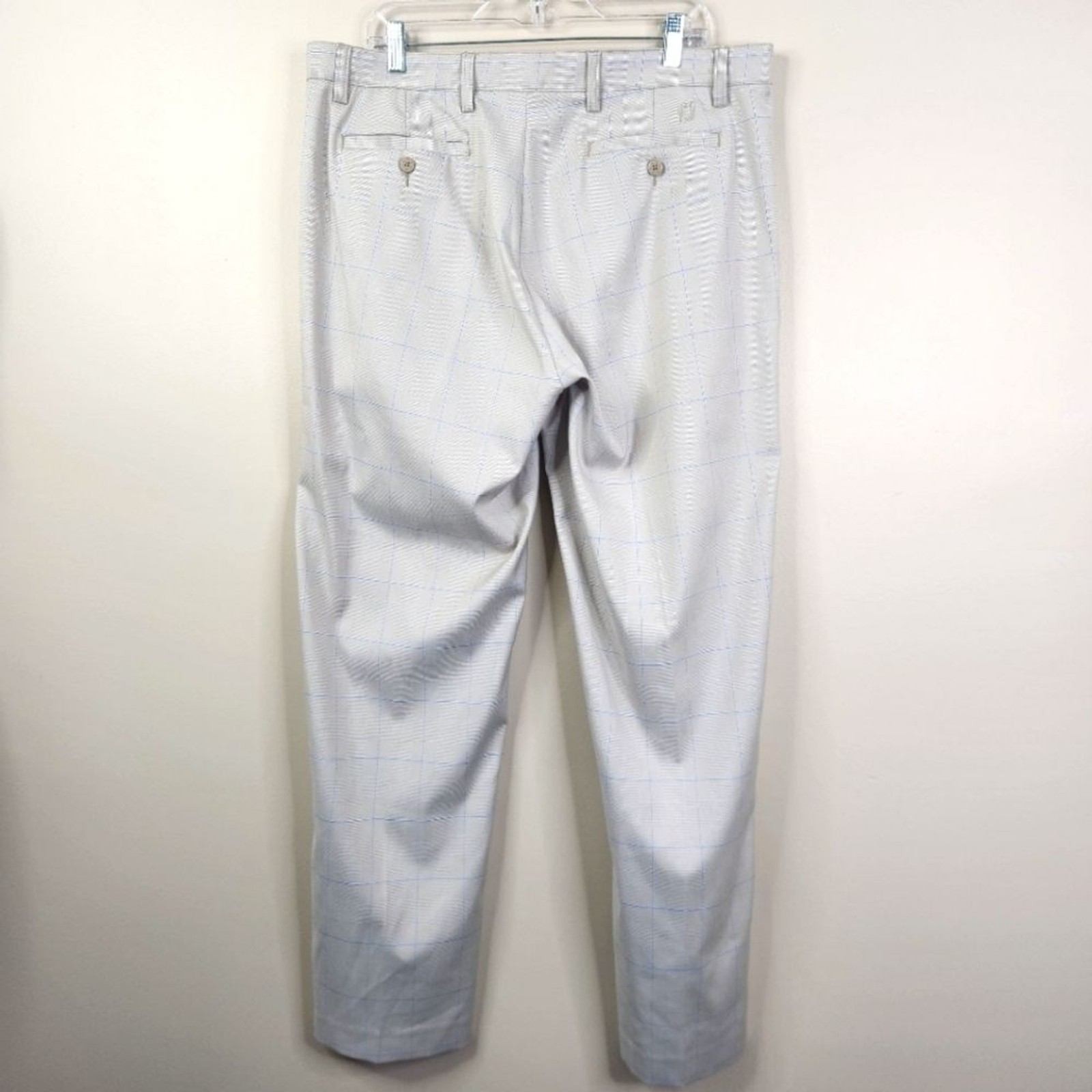 FootJoy Polyester Spandex Blend Windowpane Print Pants 38×32