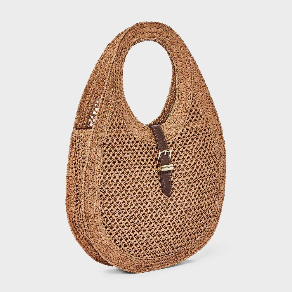 Straw Oval Shoulder Bag – A New Day Tan