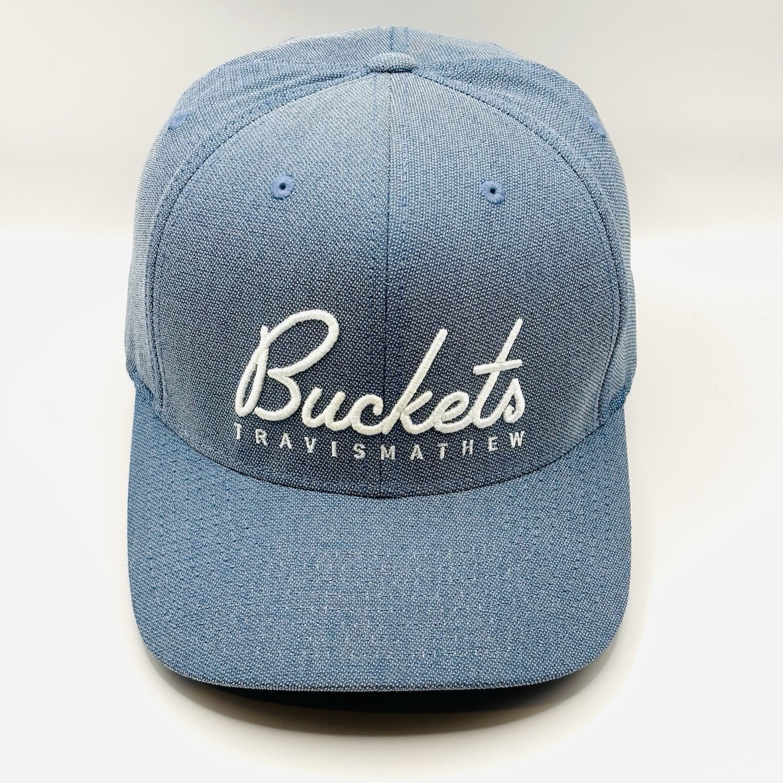 Travis Mathew Buckets Snapback Hat Blue Adjustable Cap FlexFit Tech 110 One Ten
