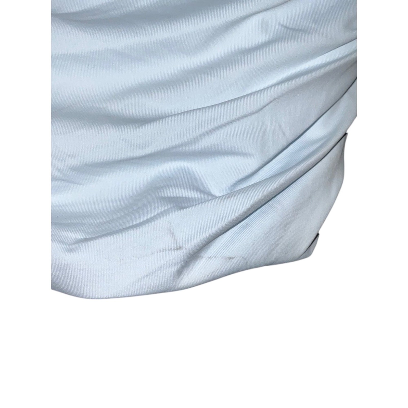 Babaton Aritzia One Shoulder Ruched Bodycon Mini Dress Ice Blue Size XS NWOT