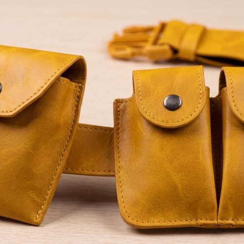 Halloween PU Leather Utility Belt Costume Belt Cosplay Accessory Yellow Bat