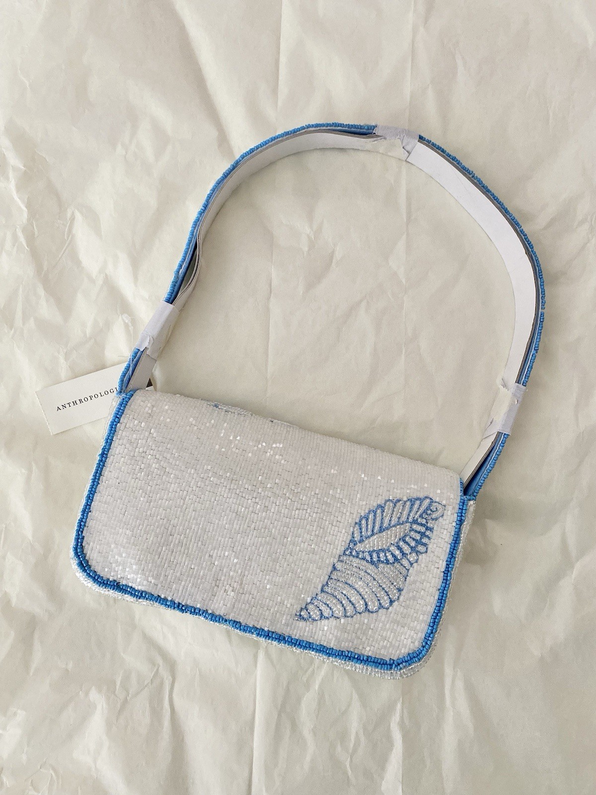 Anthropologie The Fiona Beaded Bag Icon Edition Clam Shells – NWT