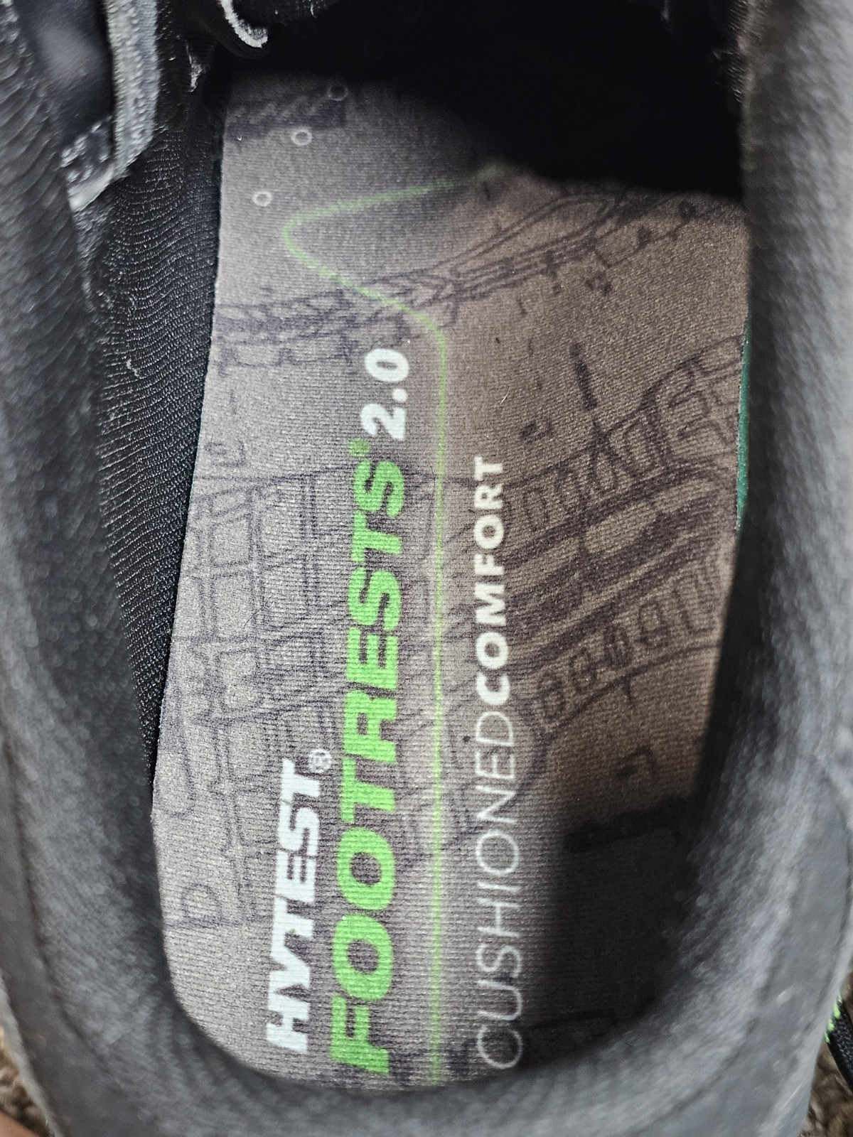 Hytest FootRests 2.0 Safety Work Shoes Black Green Nano Toe Men’s Size 13 New