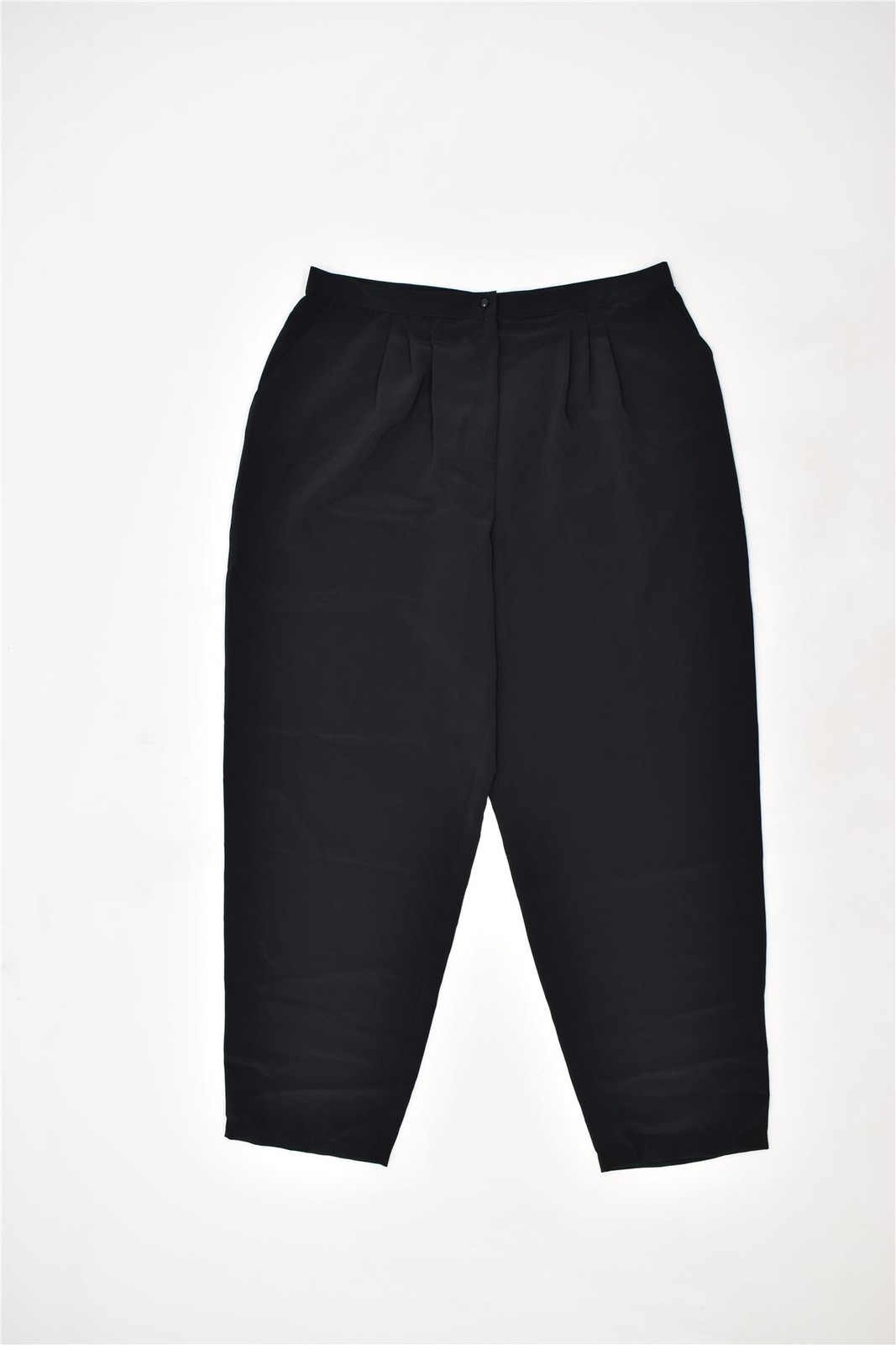 BERND LINEK Womens Slim Casual Trousers EU 48 XL W34 L29 Black Polyester MT01