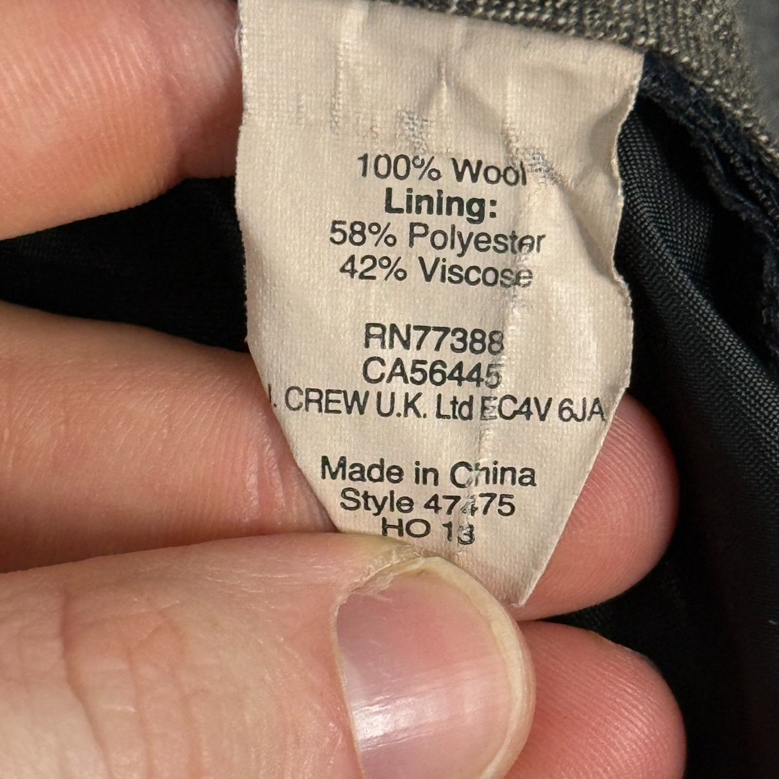 J Crew Dress Pants Mens 34×32 Blue Bowery Slim Fit Wool Slacks Formal