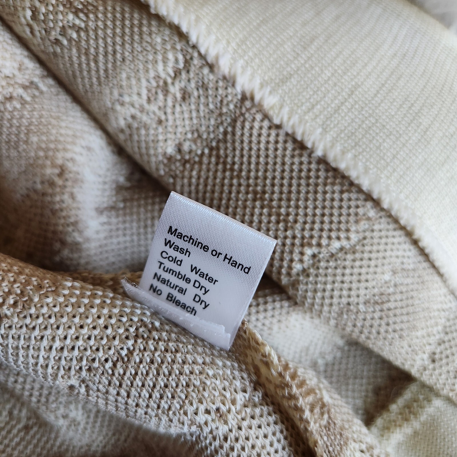 Ming Wang Knit Jacket Womens Size XS Jacket Hook Eye Open Front Beige Acrylic