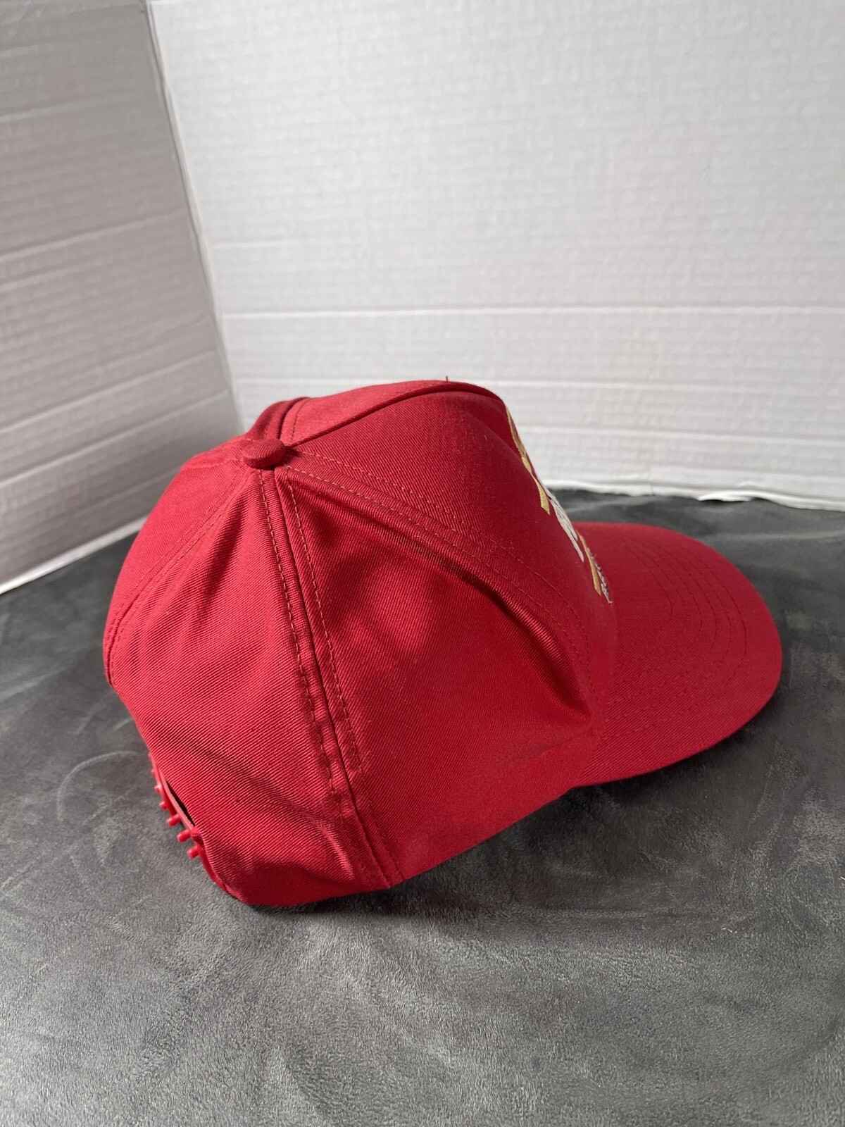 Vintage Folgers Racing Team Hat Cap Corporate Image USA Made Coffee Sponsor Red