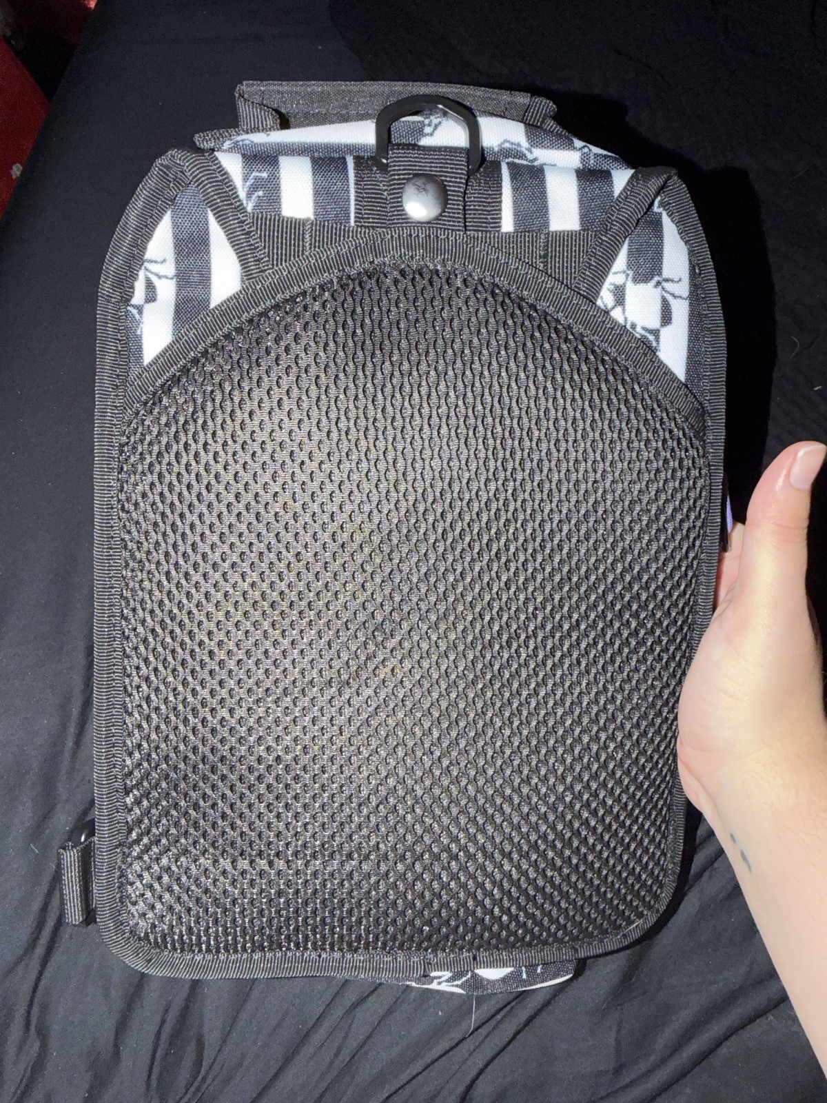 WOLFpak Black/White Striped Crossbody Sling Bag Beetlejuice