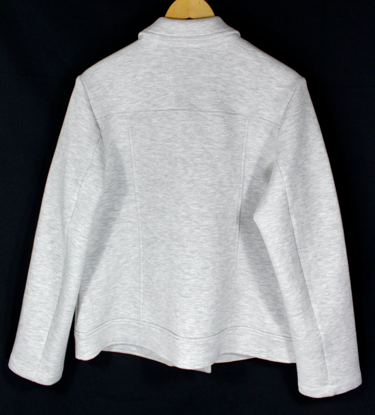 J.Jill Wearever Collection Moto Zip Jacket Medium Heather Gray Business Casual