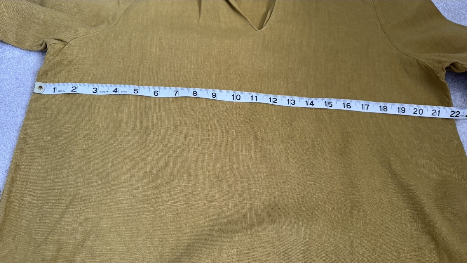 SEASALT ‘SHALLOW LAYERS TUNIC’ MUSTARD 100% QUALITY FEEL LINEN SIZE 12, POCKETS