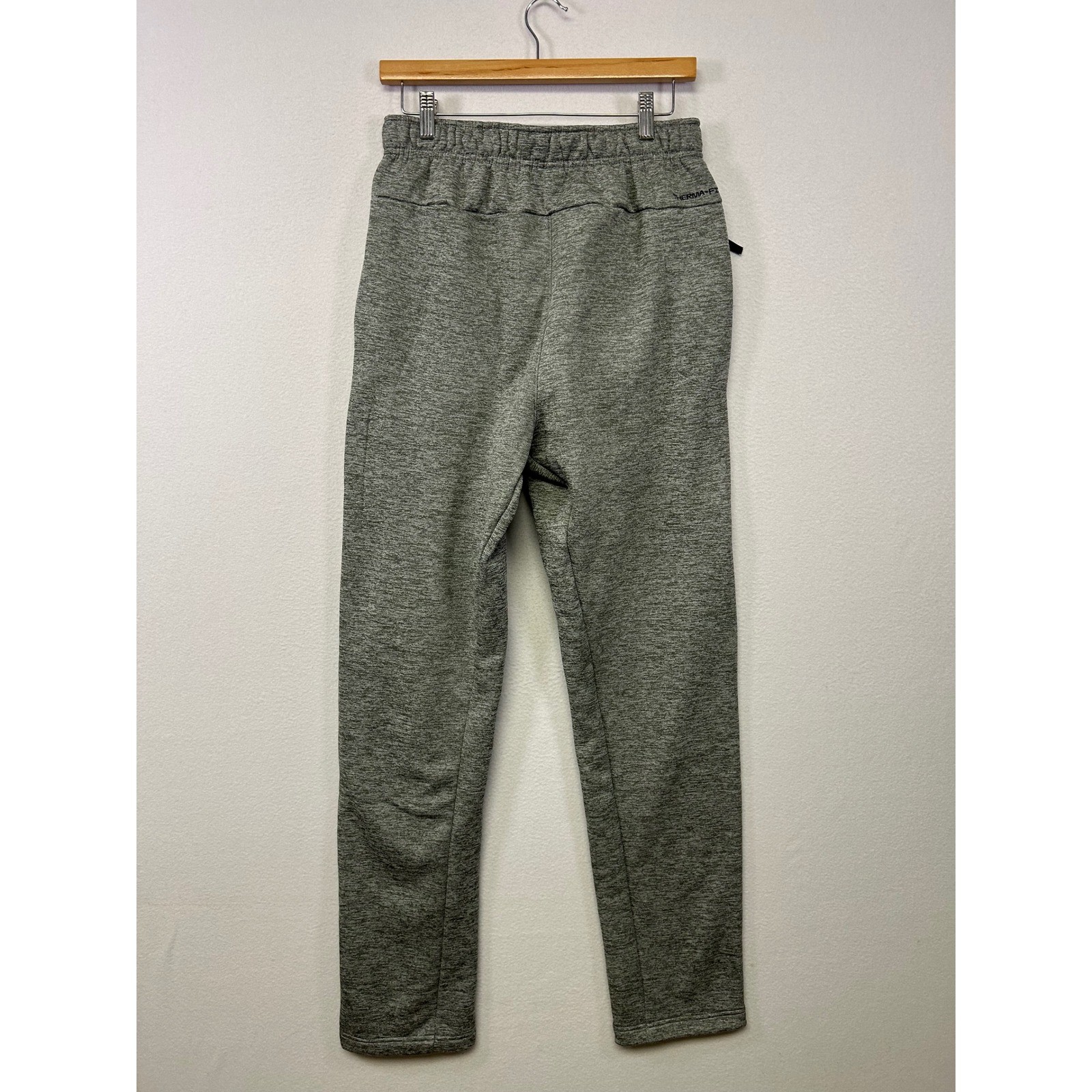 Athletic Nike Mens Small Tall Gray Therma-FIT Fleece Joggers Zipper Pocket P9027
