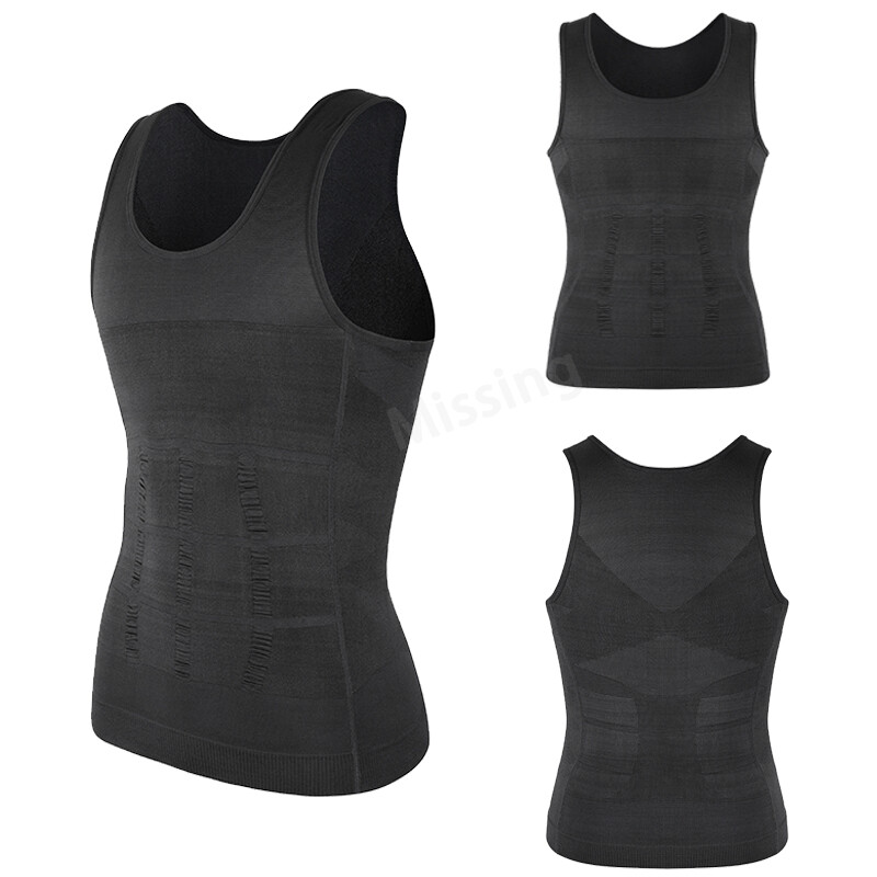 Men Gynecomastia Compression Shirt Chest Control Body Shaper Slim Vest Tank Top