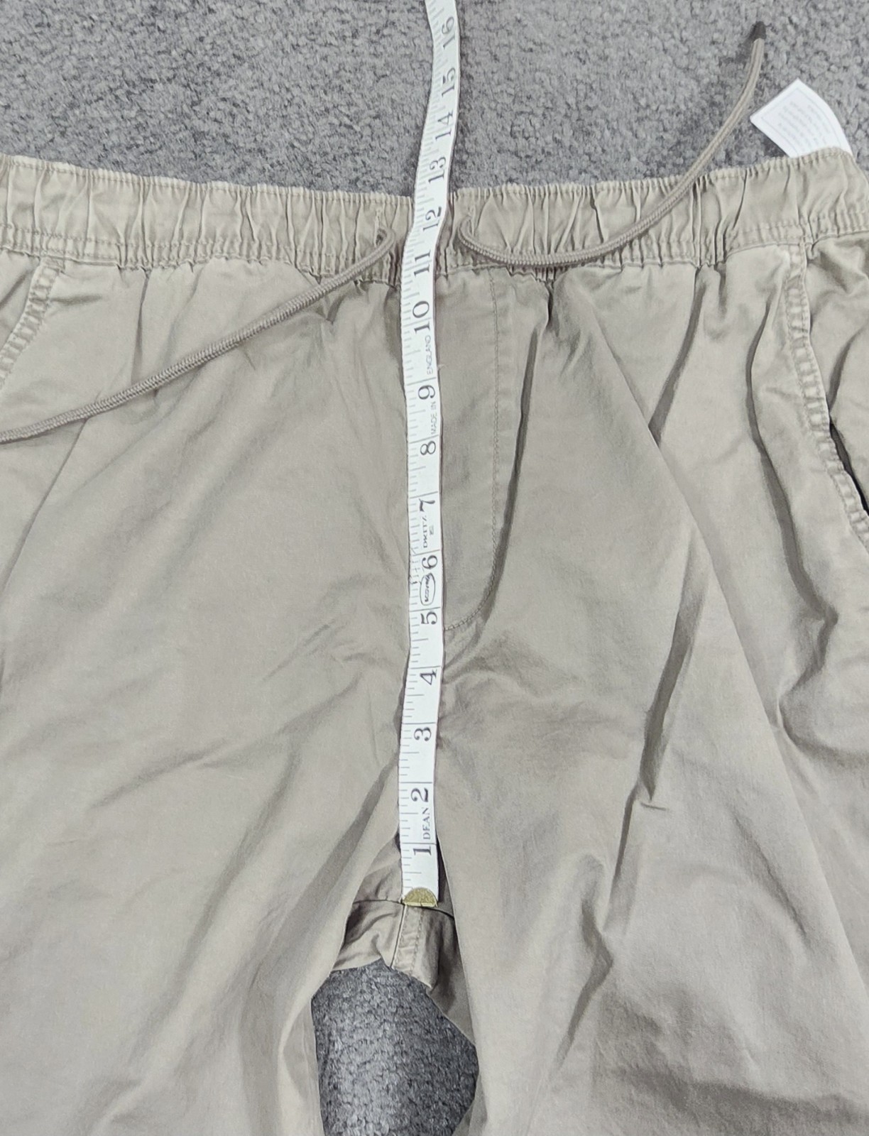 Men’s Jogger Pants Size M 32-34 Light Taupe Twill Elastic Waist No Boundaries