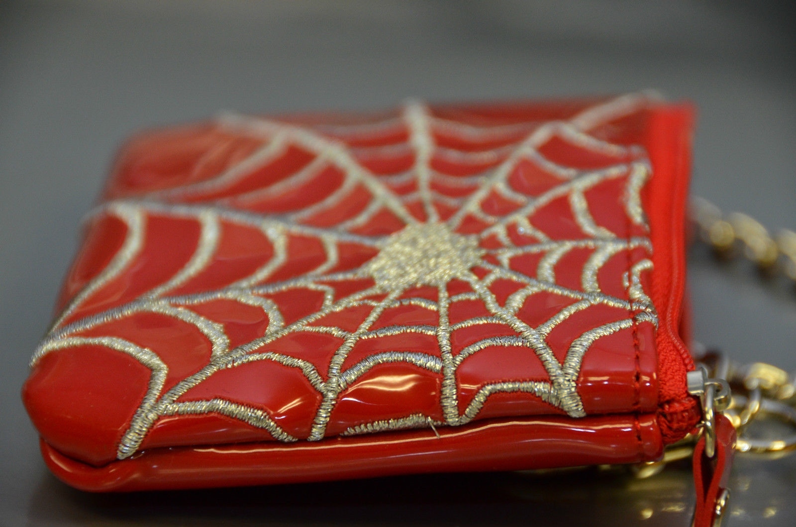 Spider Web Coin Purse With 8″ Chain Punk Gothic Rockabilly Bikers