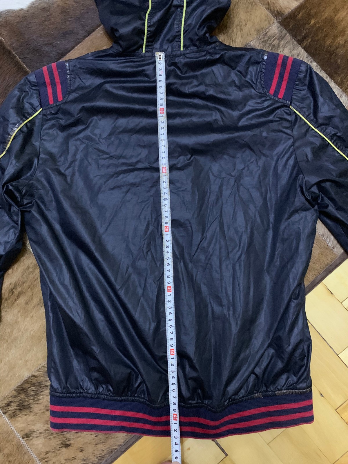 ITTIERRE Italy Men’s Hooded Jacket Windbreaker Navy Blue Size 52