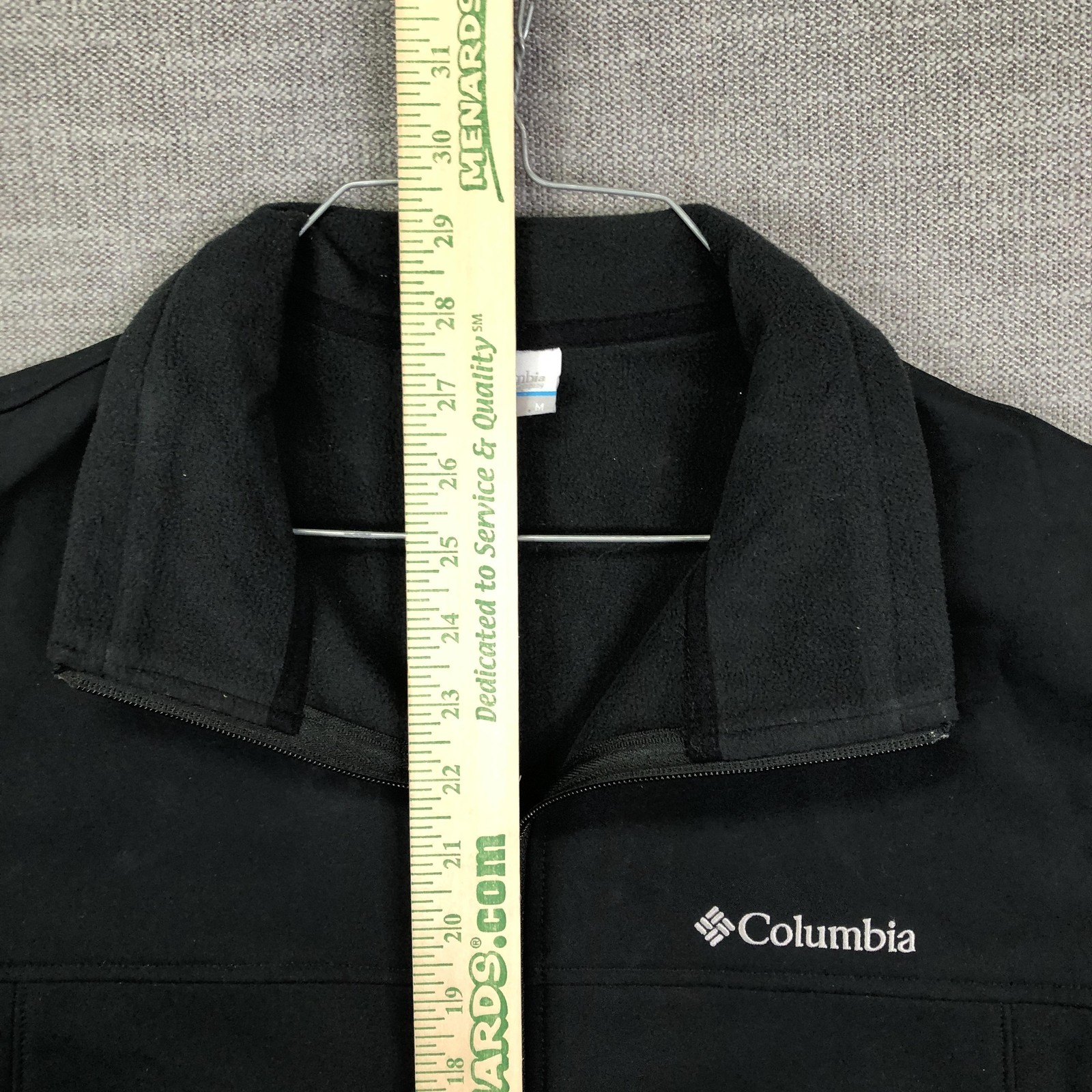 Columbia Jacket Mens M Black Omni-Shield Bowen Lake II Softshell Full Zip Hiking