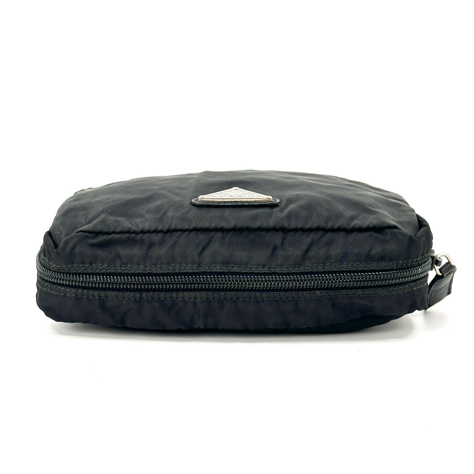 PRADA Cosmetic Pouch Nylon Black Authentic