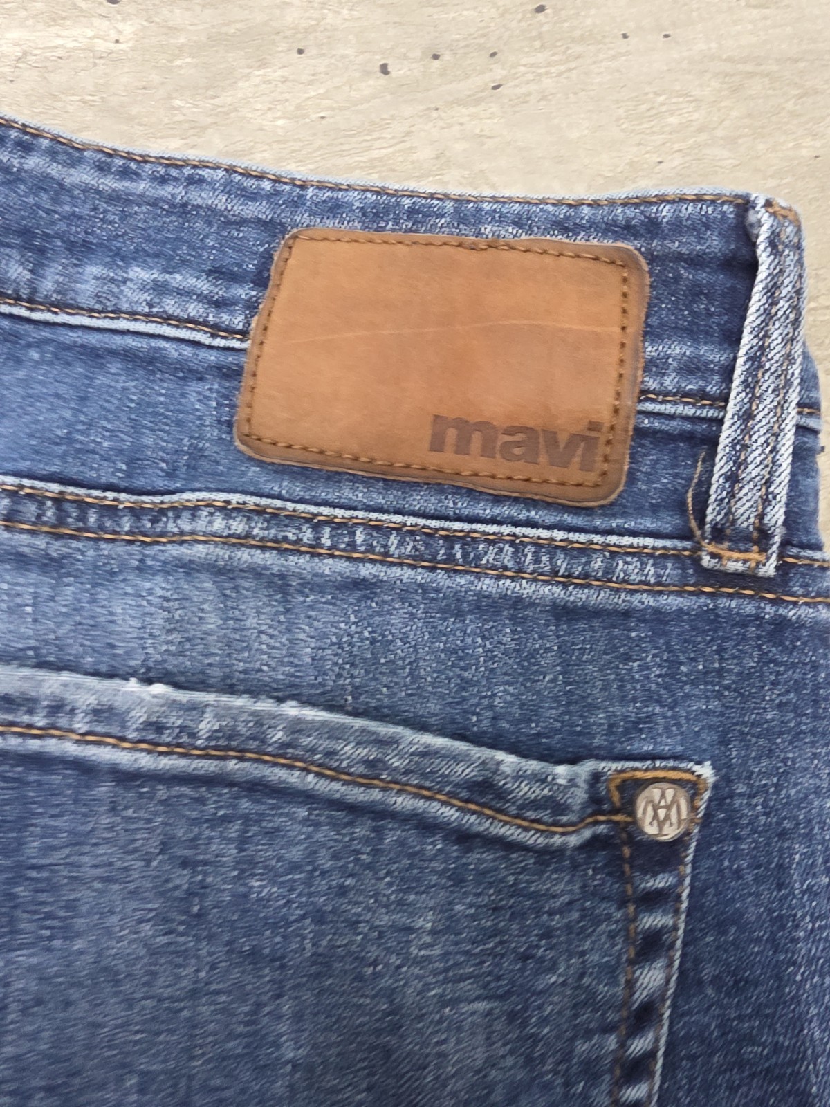 Mavi Jeans Men’s Zach Straight Leg Denim Jeans 36×32 Dark Wash 5 Pocket Zip Fly