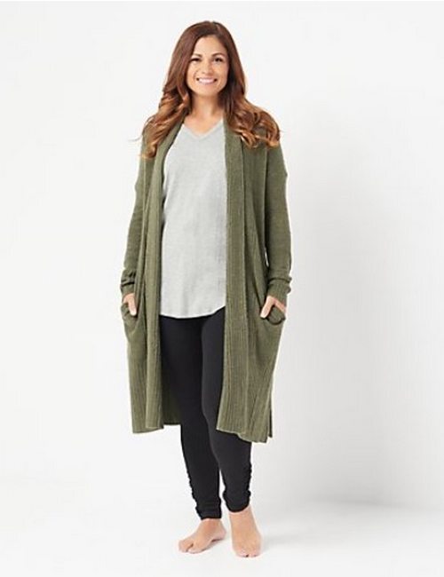 Barefoot Dreams Ash Gray CozyChic Lite Petite Catalina Long Cardigan New Sweater