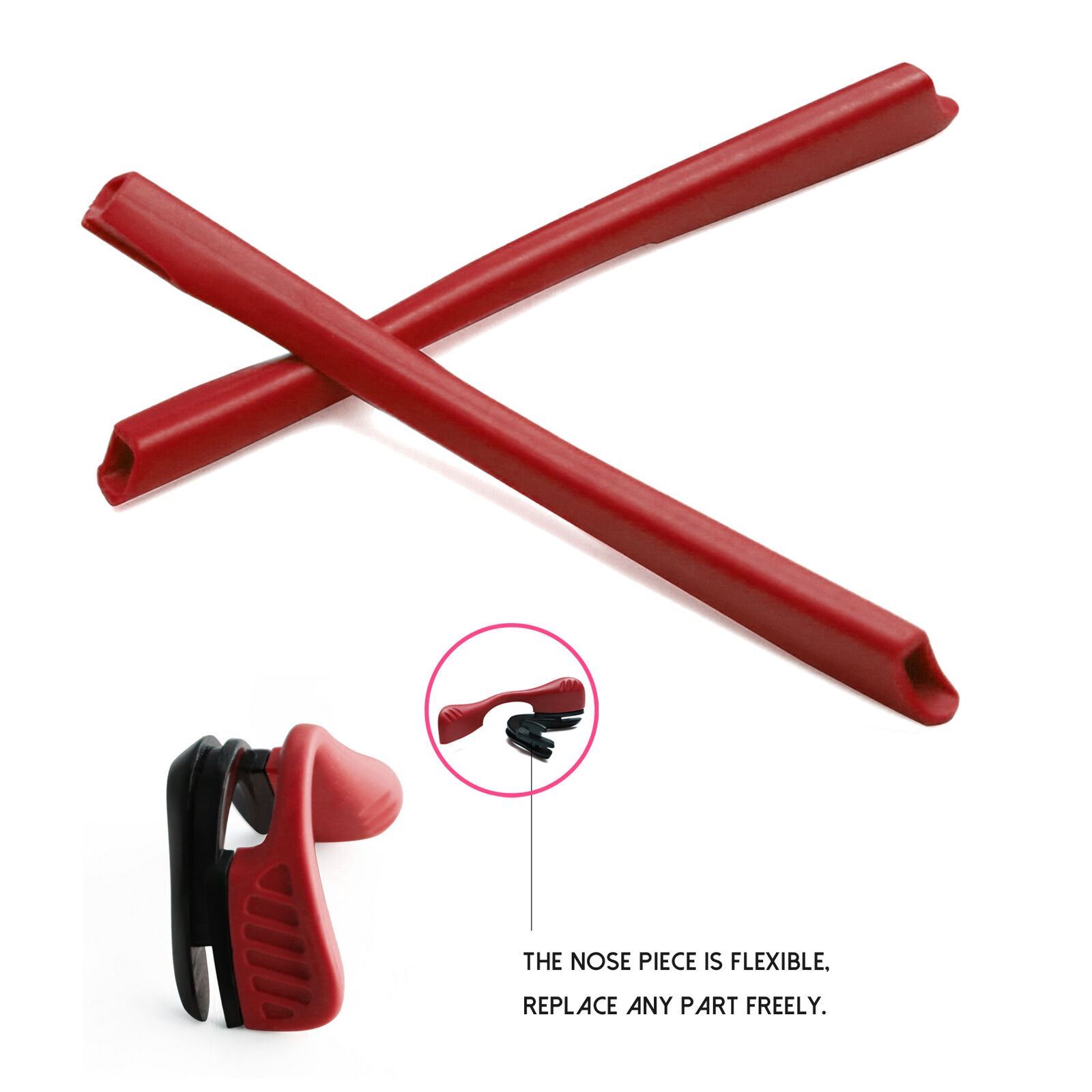Lenslog Silicone Kit Replacement Ear Socks & Nose Piece for-Oakley M2 Frame/ XL