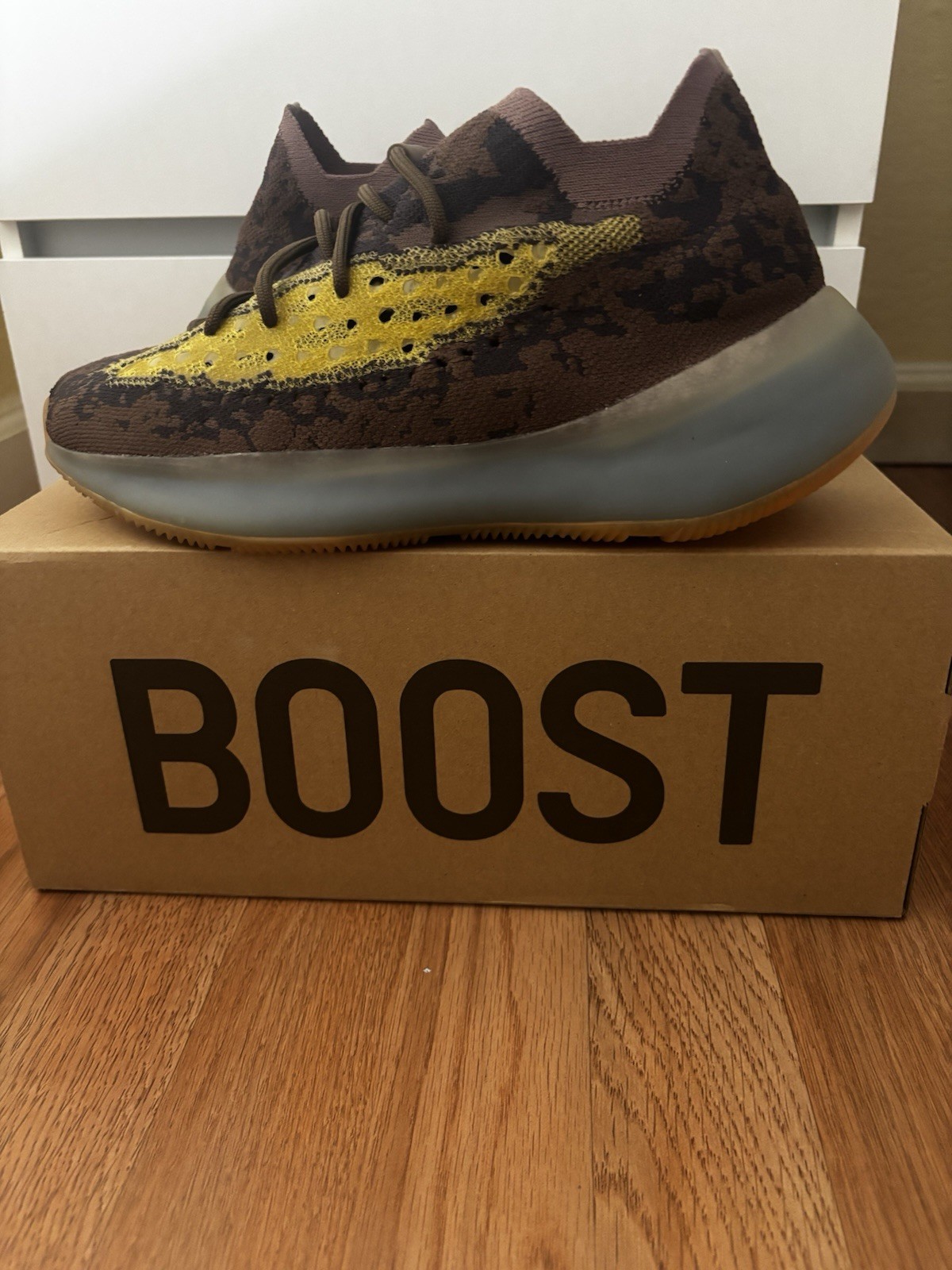 adidas Yeezy Boost 380 Lmnte Non-Reflective Brown Primeknit Lace Up 2020 FZ4982