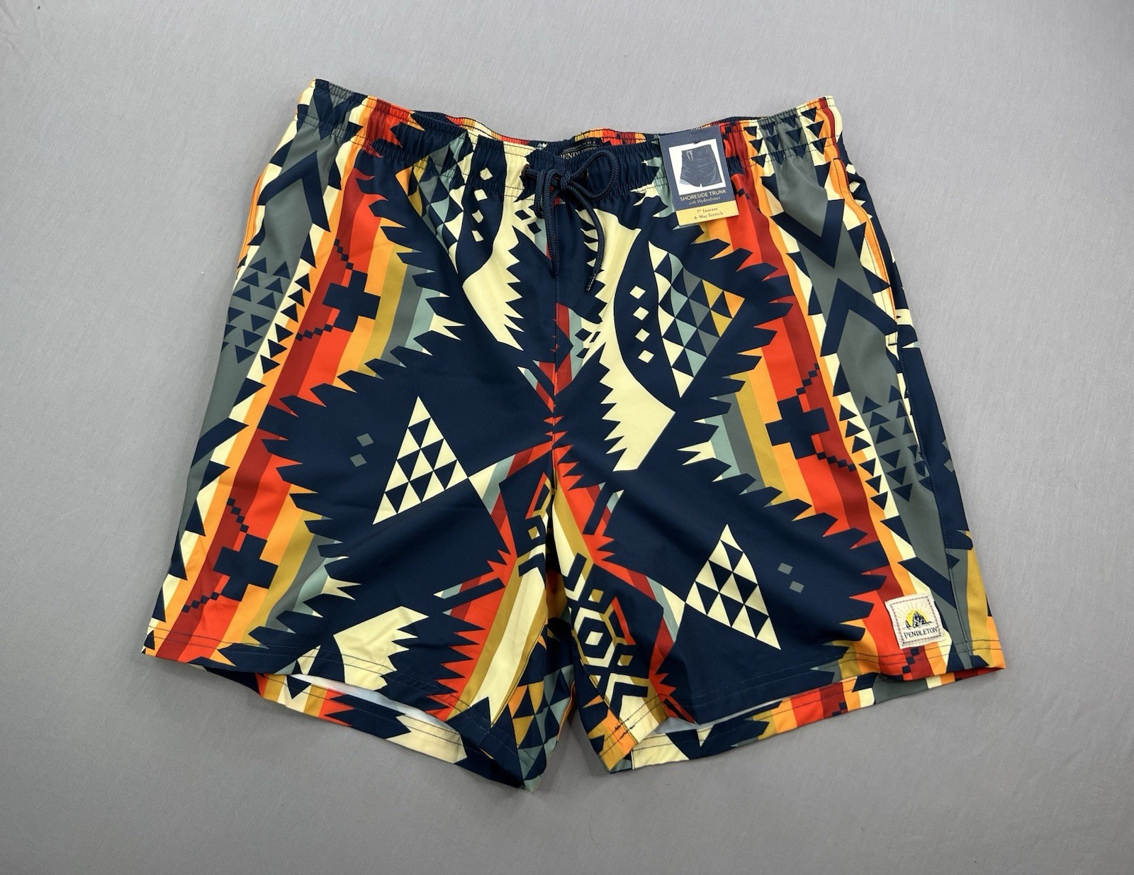 Pendleton Mens 7″ AOP Classic Shoreside Swim Trunks With Hydroliner Sz L